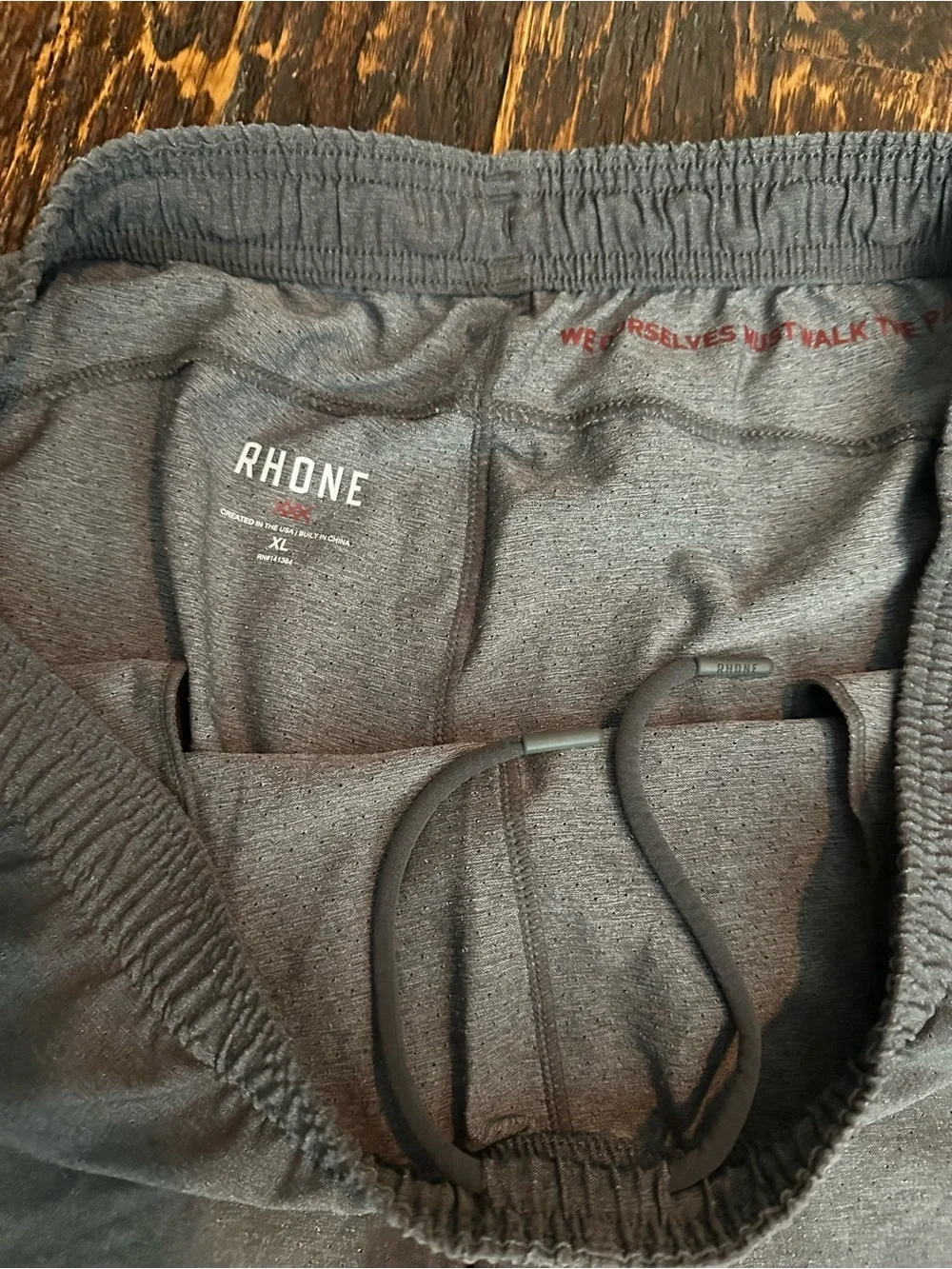 Rhône men’s dark grey Athletic Shorts - 7” unlined XL